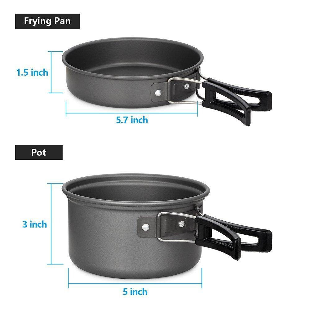 Set De Ollas Para Camping 7 Pcs