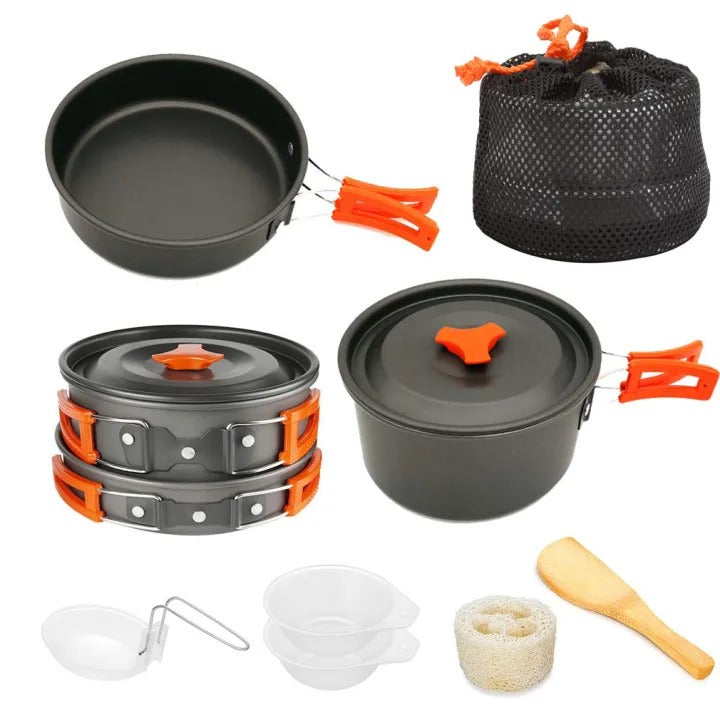 Set De Ollas Para Camping 7 Pcs
