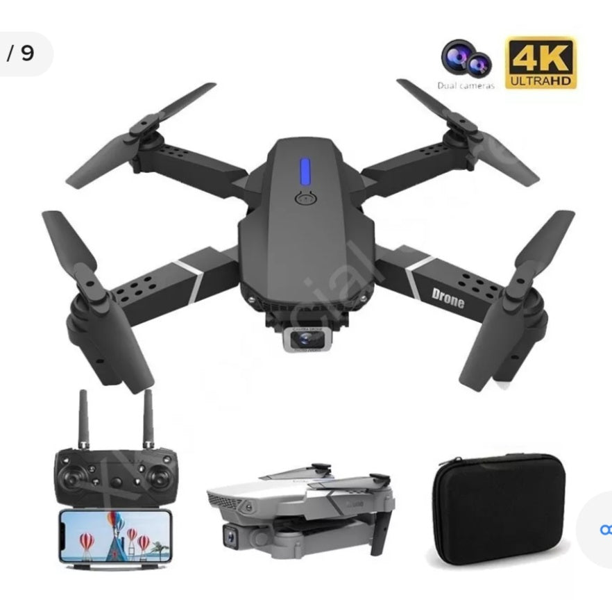 Dron E88 Camara Frontal Con Bolso Bater