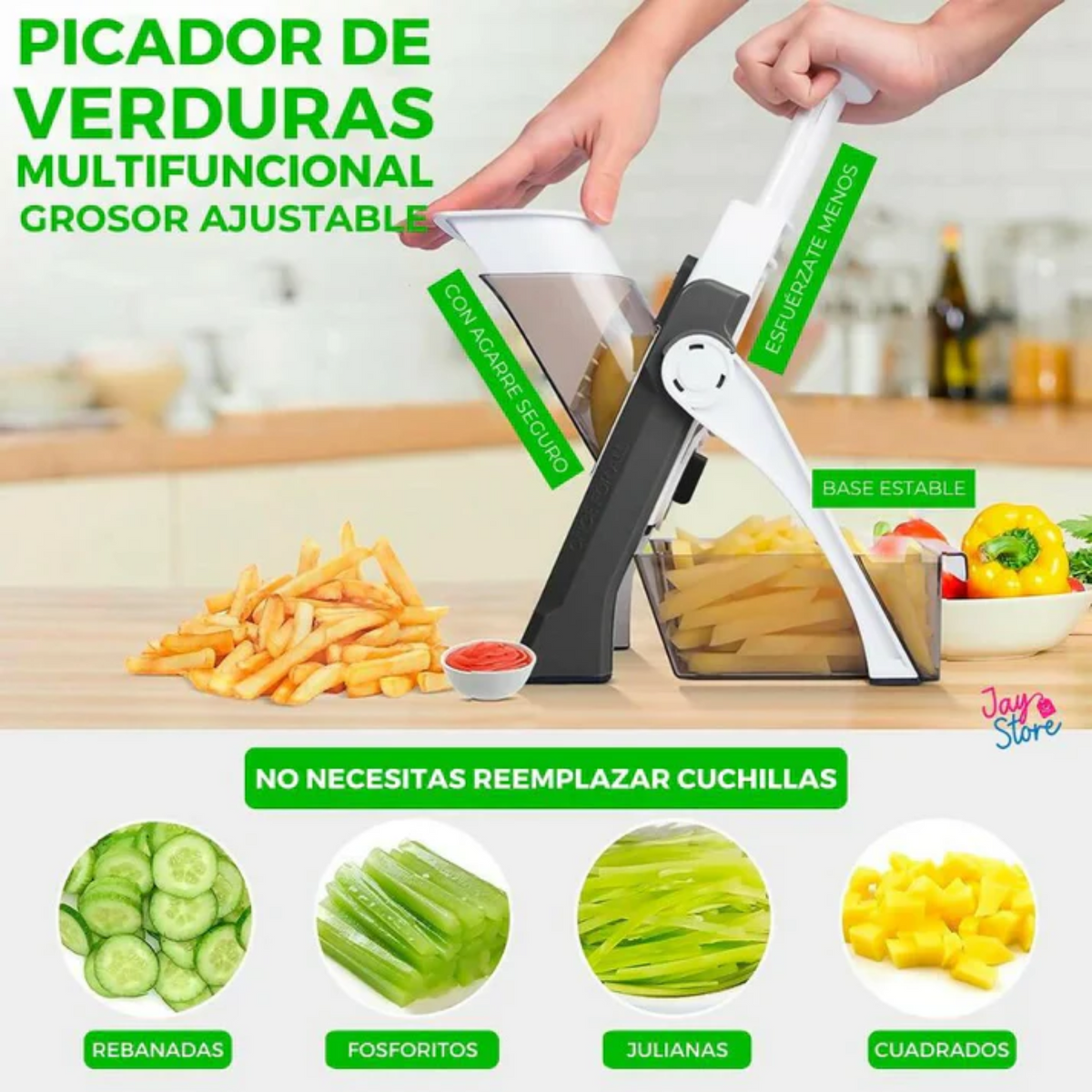 Picadora Cortadora Verduras Ajustable