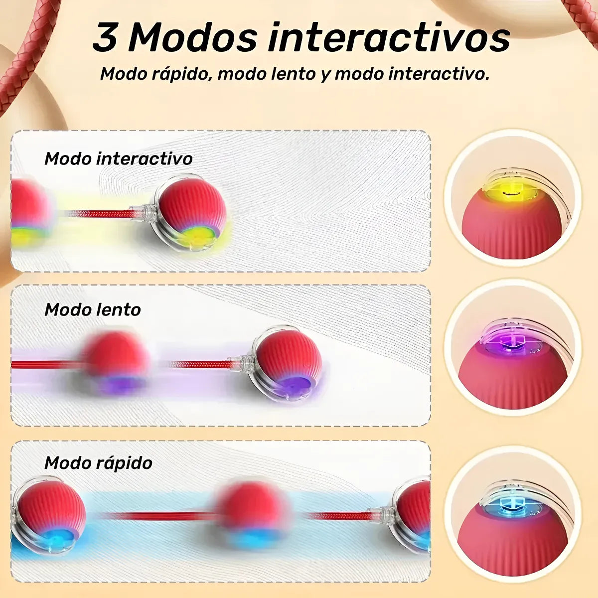 Pelota Inteligente Mascota Con Cuerda