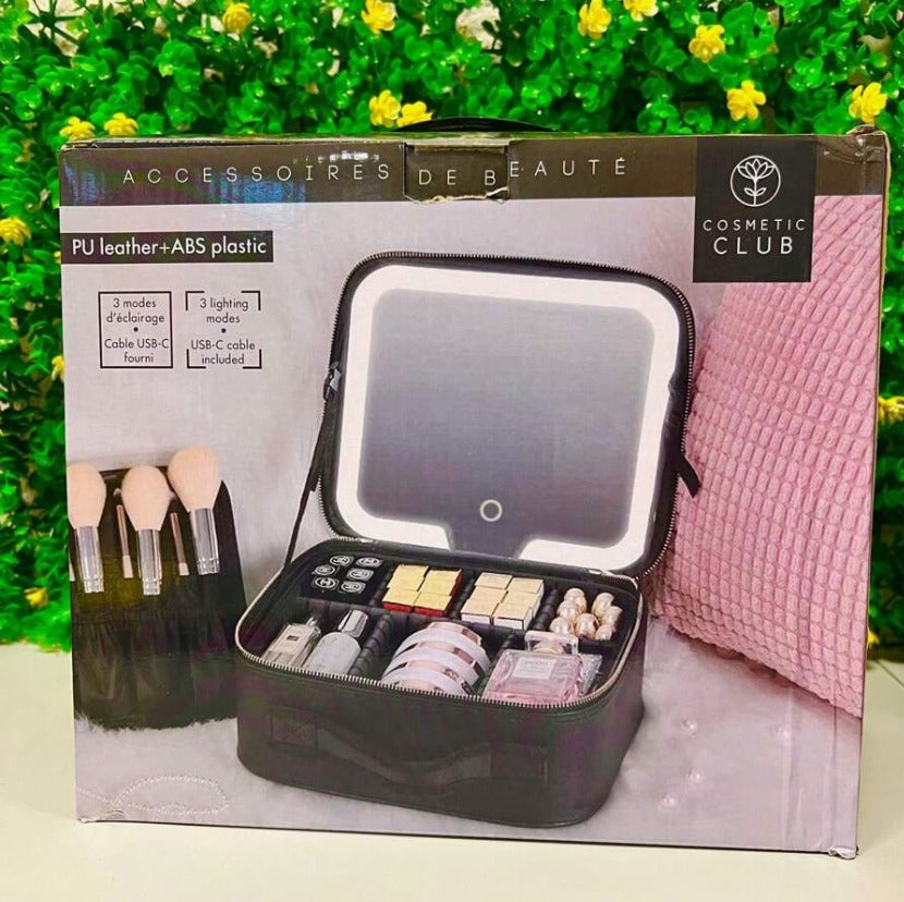 Organizador de Maquillaje con Espejo LED