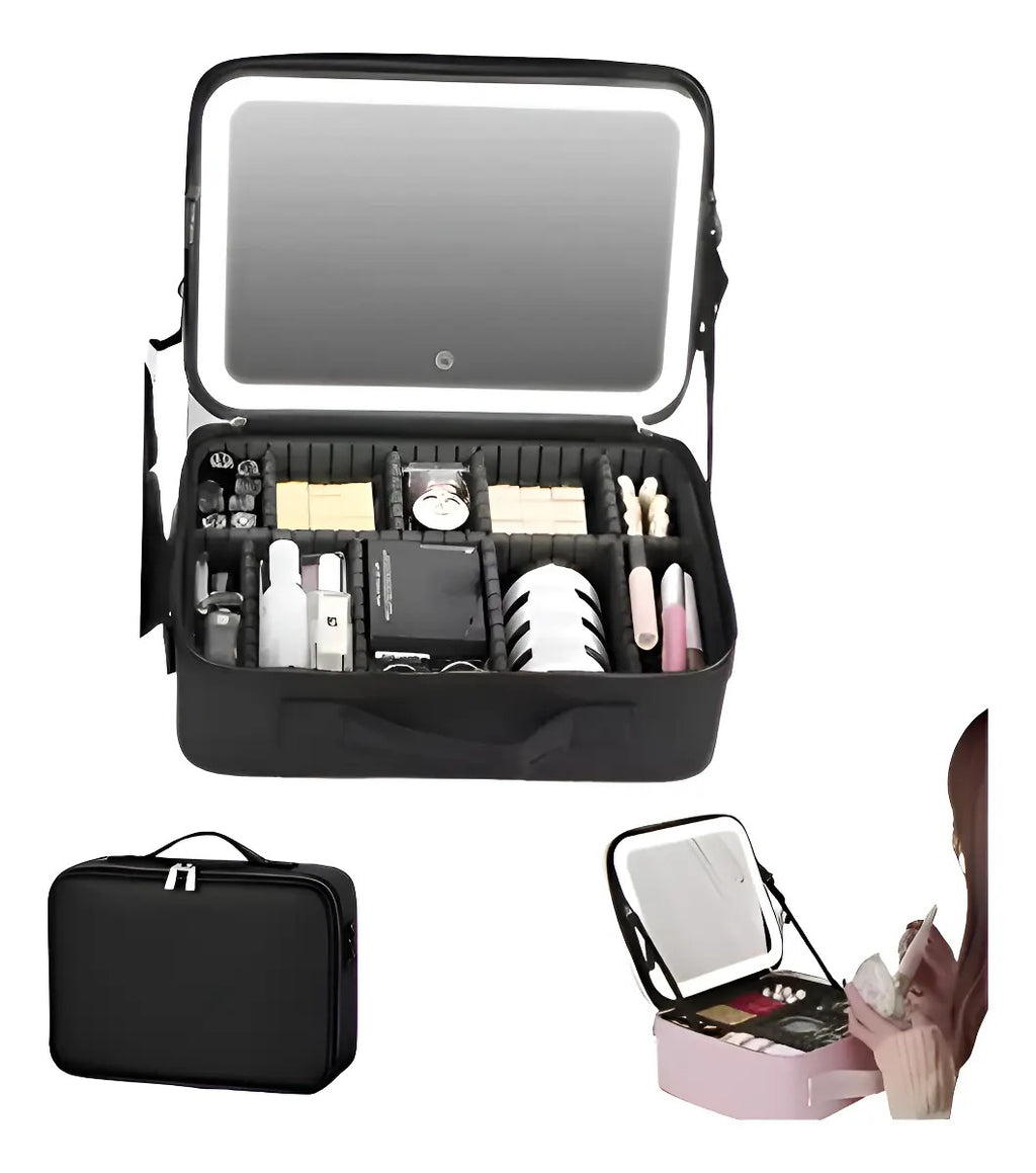 Organizador de Maquillaje con Espejo LED